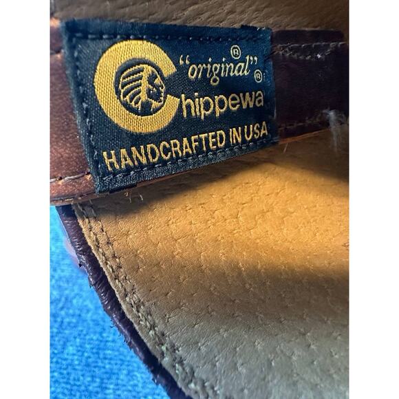 Rare CHIPPEWA 1901W60 USA Made Leather Western Pull-On Boots Women 7M main image 12